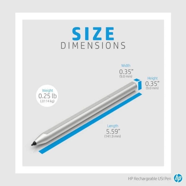 Цифровой стилус HP Rechargable USI Pen, USB Type-C, Silver