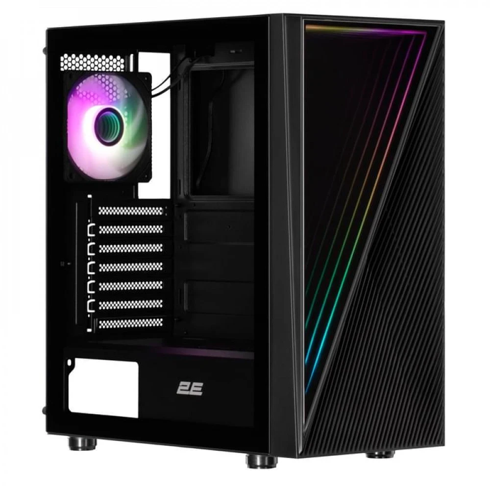 Корпус 2E Gaming Infinity G205А, Midi Tower, ATX, Black, 2x3.5"/2x2.5", 2xUSB3.0, USB-C