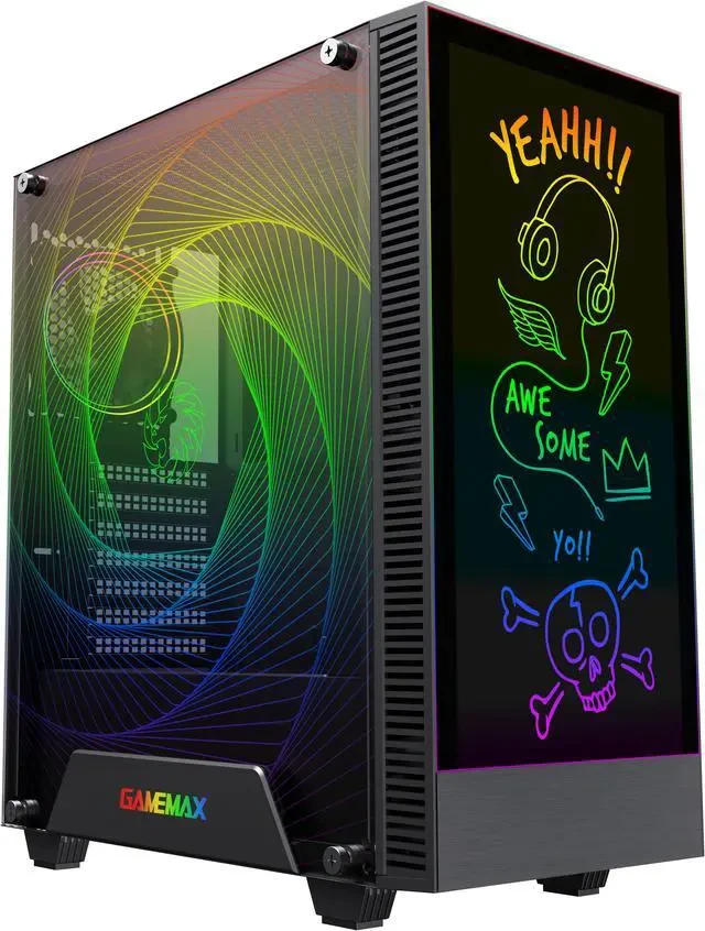 Корпус GameMax Kreator (MFG.A3612), Midi Tower, ATX, Black, 2x3.5"/2x2.5", USB2.0, USB3.0