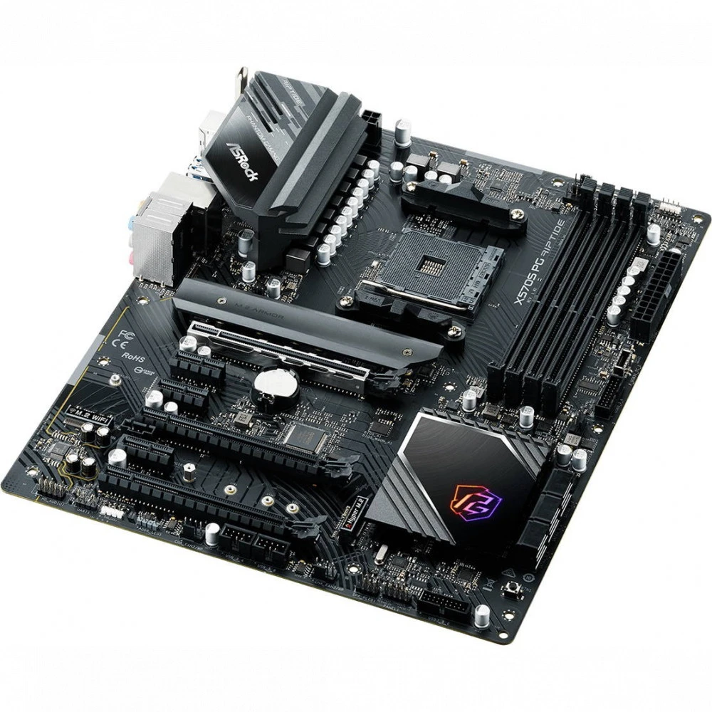 Матплата ASRock X570S PG Riptide, AM4, ATX, 4DDR-4, 3xPCI-Ex16, 6SATA, 2xM.2, HDMI, 17 USB — 4