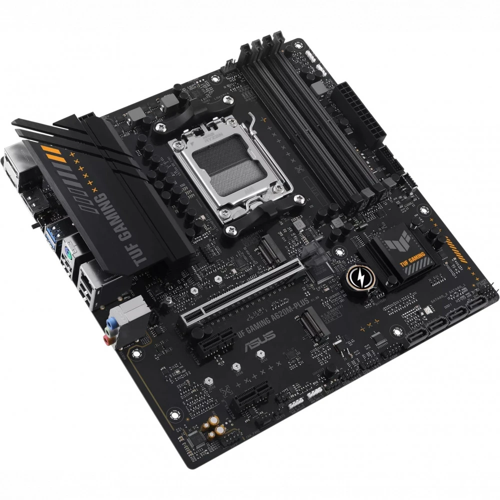 Матплата Asus TUF Gaming A620M-Plus, AM5, mATX, 4DDR-5, 1хPCI-Ex16, 4SATA, 2xM.2, HDMI, DP, 10USB — 4