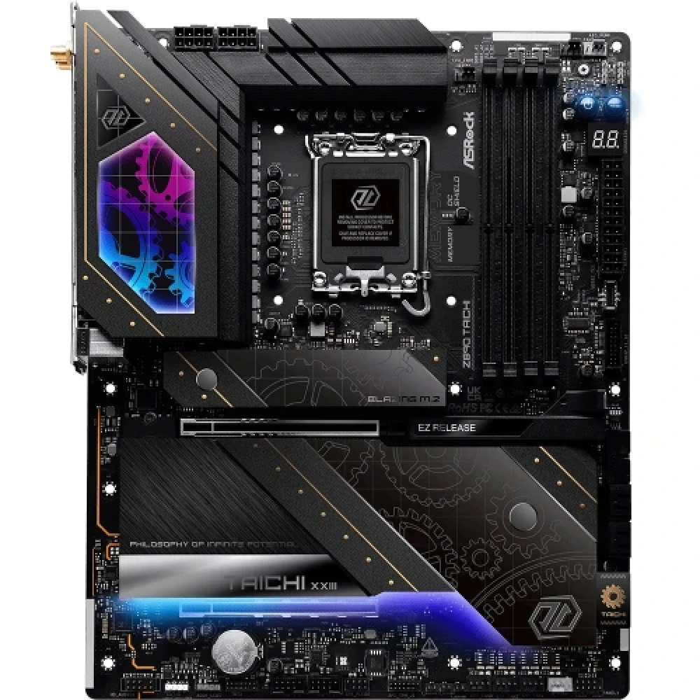 Матплата ASRock Z890 Taichi, iZ890, S1851, ATX, 4DDR-5, 2хPCI-Ex16, 4SATA, 6xM.2, HDMI, 2xTB, 21USB — 2