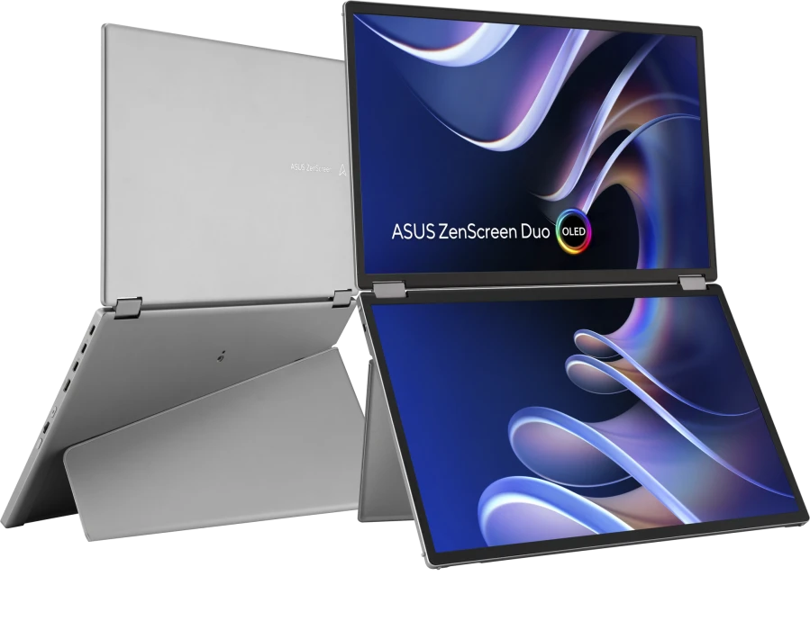 Монитор 14" Asus ZenScreen Duo MQ149CD, Black, OLED,1920x1200@60Hz,400кд/м2,100000:1,4ms,USB-C,mHDMI