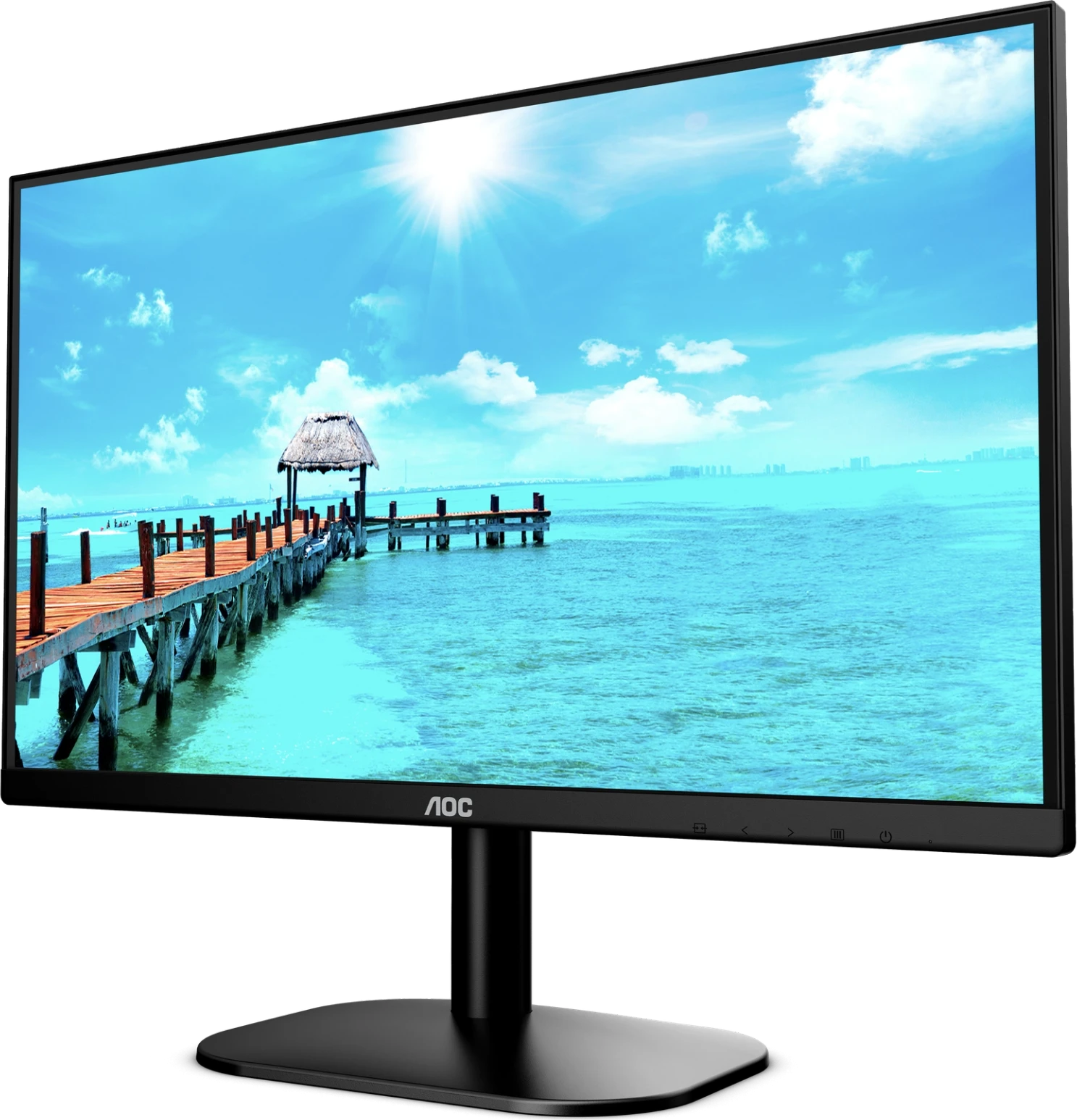 Монитор 23.8" AOC 24B2XH, Black, IPS, 1920x1080@75Hz, 250кд/м2, 1000:1, 7ms, VGA, HDMI