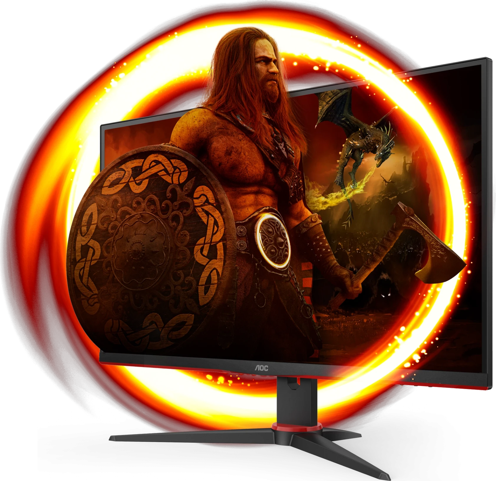 Монитор 27" AOC 27G2ZNE/BK, Black-Red, VA, 1920x1080@240Hz, 300кд/м, 4000:1, 1ms, 2xHDMI, DP