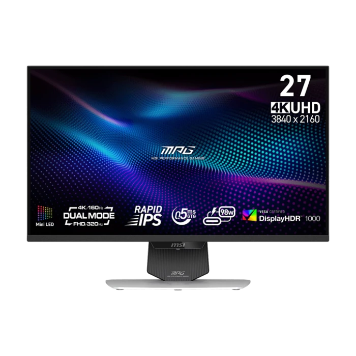 Монитор 27" MSI MPG 274URDFW E16M Rapid IPS 3840x2160 320/160Hz 0.5ms 1000cd/m2 1000:1 2xHDMI 1xDP — 5