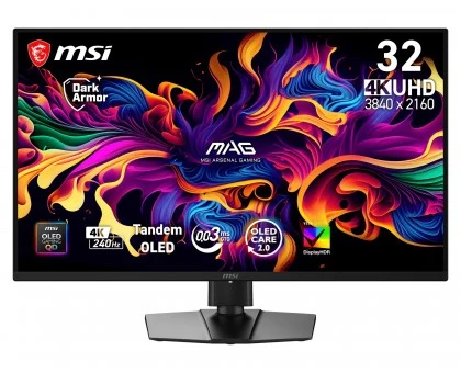 Монитор 32" MSI MAG 321UP QD-OLED X24 3840x2160 240Hz 0.03ms 1000cd/m2 1.5M:1 2xHDMI 1xDP 1xType-C — 5