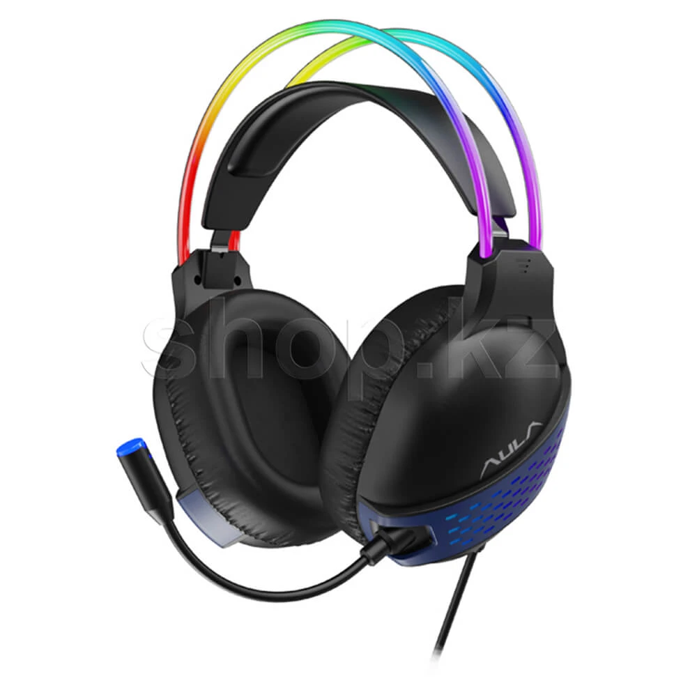 Гарнитура Aula Mountain S503, 20Hz-20kHz, 117dB, 2.1m, 3.5mm, USB, RGB, Black