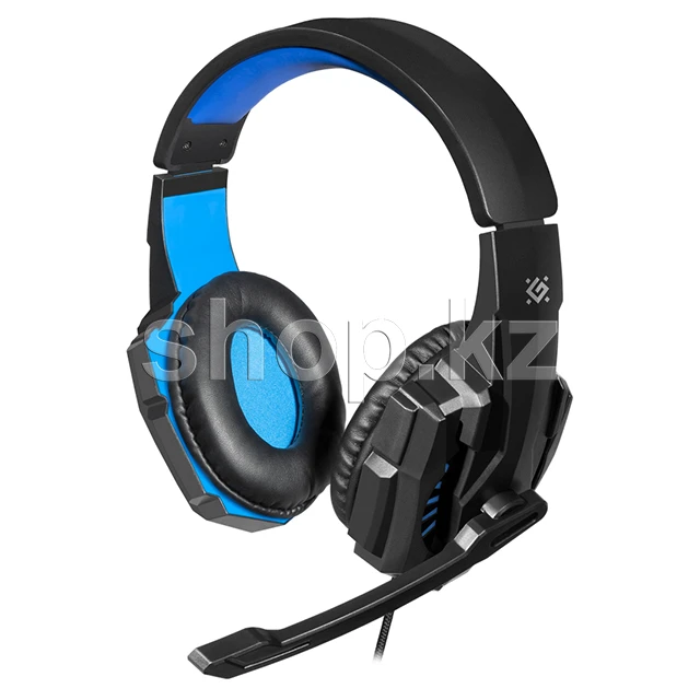 Гарнитура Defender Warhead G-390, 20Hz-20kHz, 32 Om, 105dB, mic 100Hz-16kHz, 1.8 m, Black-Blue