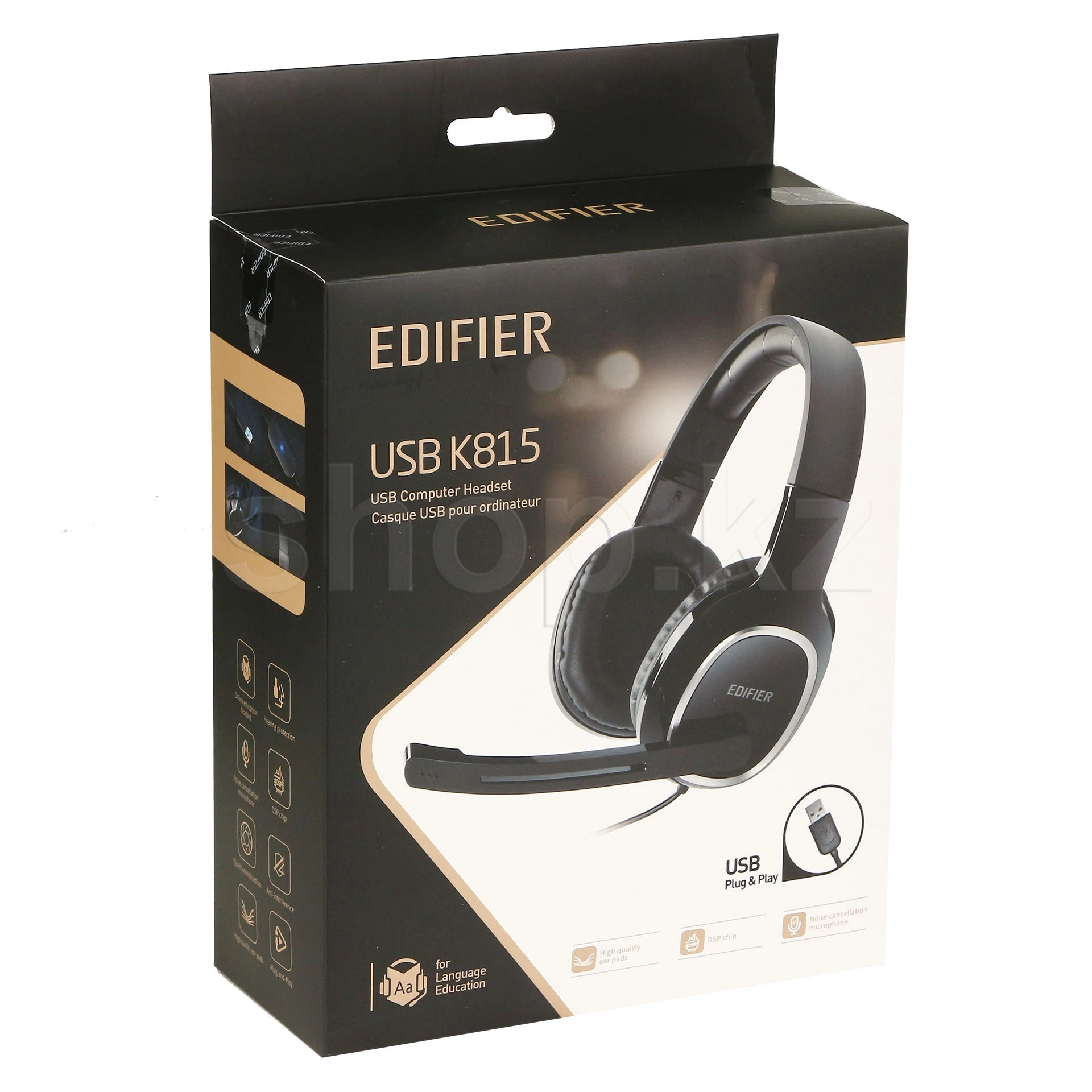 Гарнитура Edifier K815, 20Hz-20kHz, 40 Om, 94dB, 2.8m, USB, Black — 5