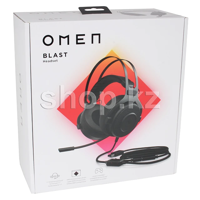Гарнитура HP Omen Blast, 20Hz-20kHz, 32Om, 95dB, mic 100Hz-10kHz, 1.8m, Black — 5