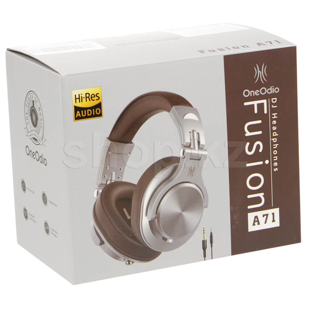 Гарнитура OneOdio Fusion A71, 20Hz-40kHz, 32 Om, 110dB, 1.2+3m, Silver — 5