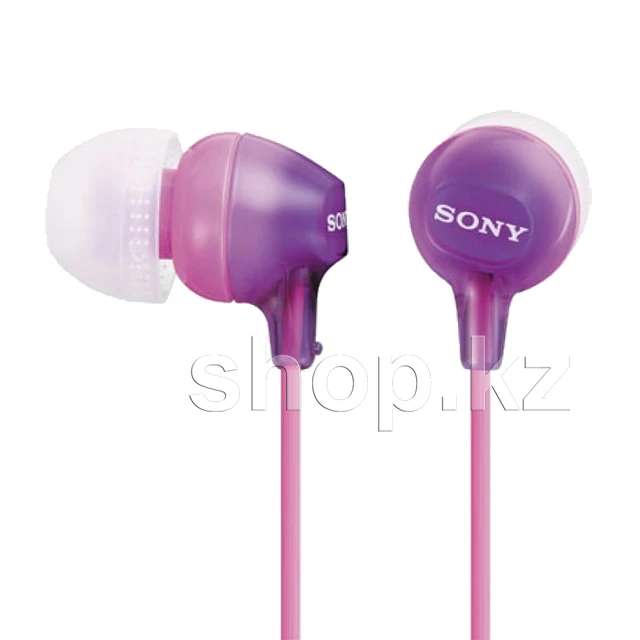 Гарнитура Sony MDR-EX15AP, 8Hz-22kHz, 16 Om, 100dB, mic 20Hz-20kHz, 1.2m, Violet