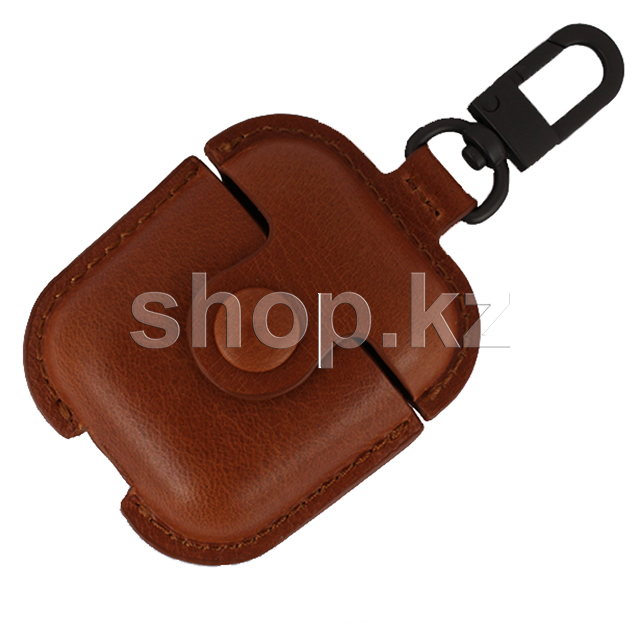 Чехол Usams для AirPods, US-BH475AP02, кожа, Brown