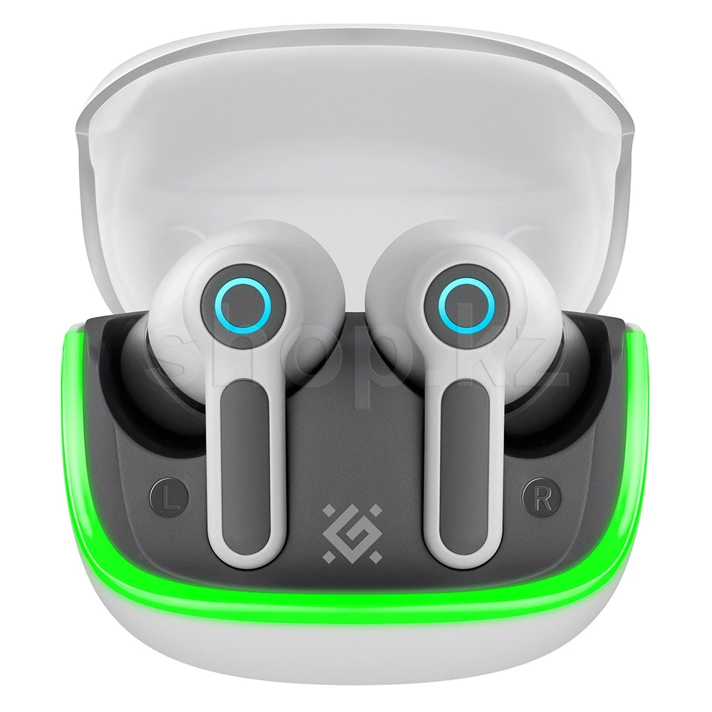 Bluetooth гарнитура Defender CyberDots 290, 20Hz-20kHz, 32 Om, 105dB, BT5.3 + EDR, 500mAh, White — 2