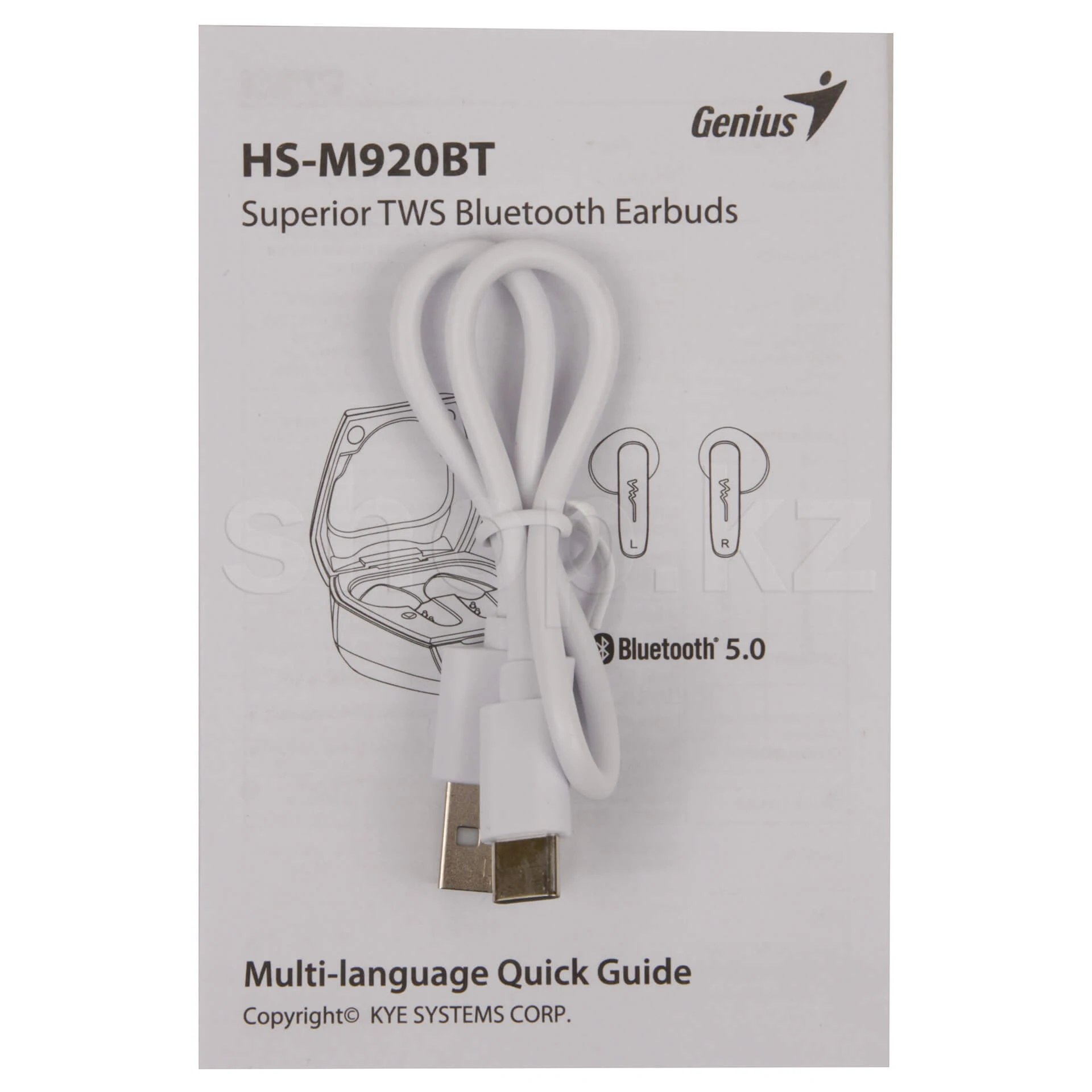 Bluetooth гарнитура Genius HS-M920BT, 10m, BT5.0, White — 5