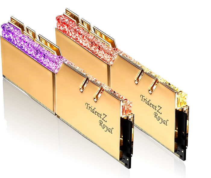Оперативная память DDR-4 DIMM 16GB/4266MHz G.SKILL Trident Z Royal, 2x8GB Kit, CL19-19-19-39, 1.40V, Gold, BOX