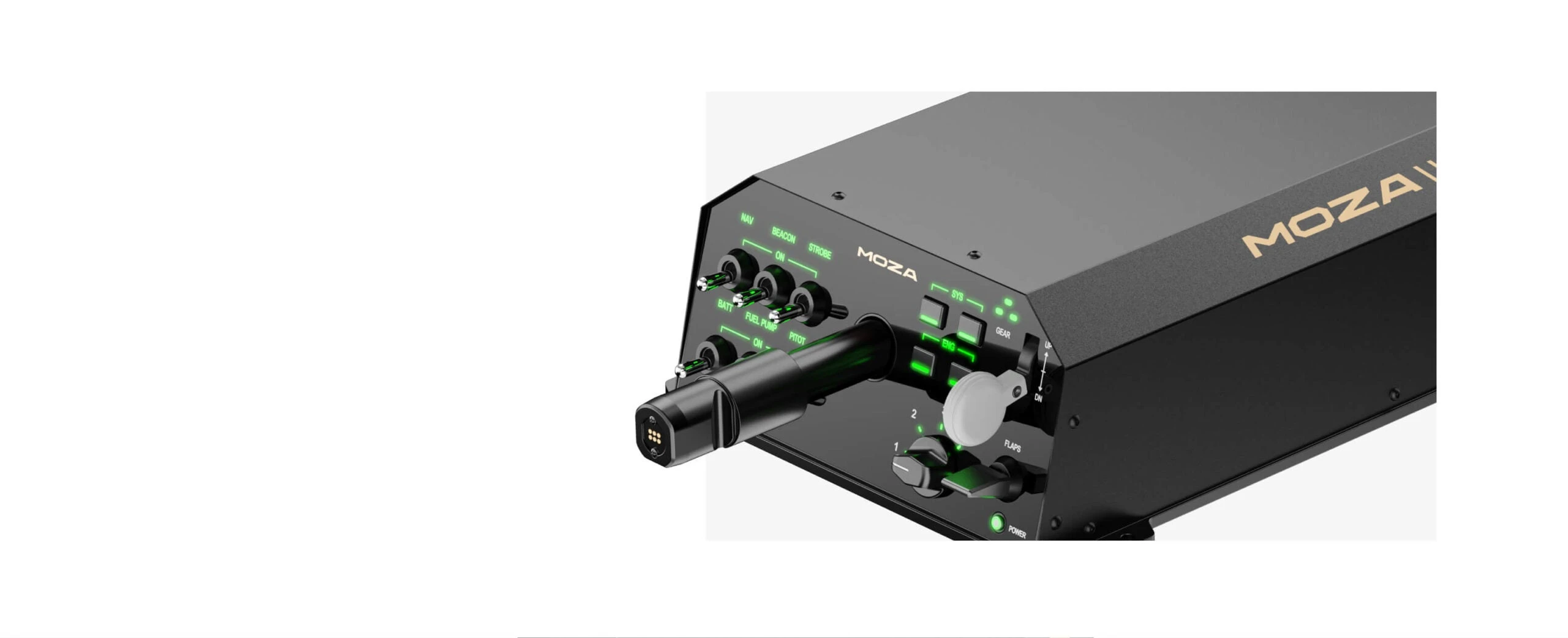 База для штурвала Moza AY210 Force Feedback YOKE (AS011), 13 кнопок, 9Нм, 210 Н, 216 Вт, Black — 2