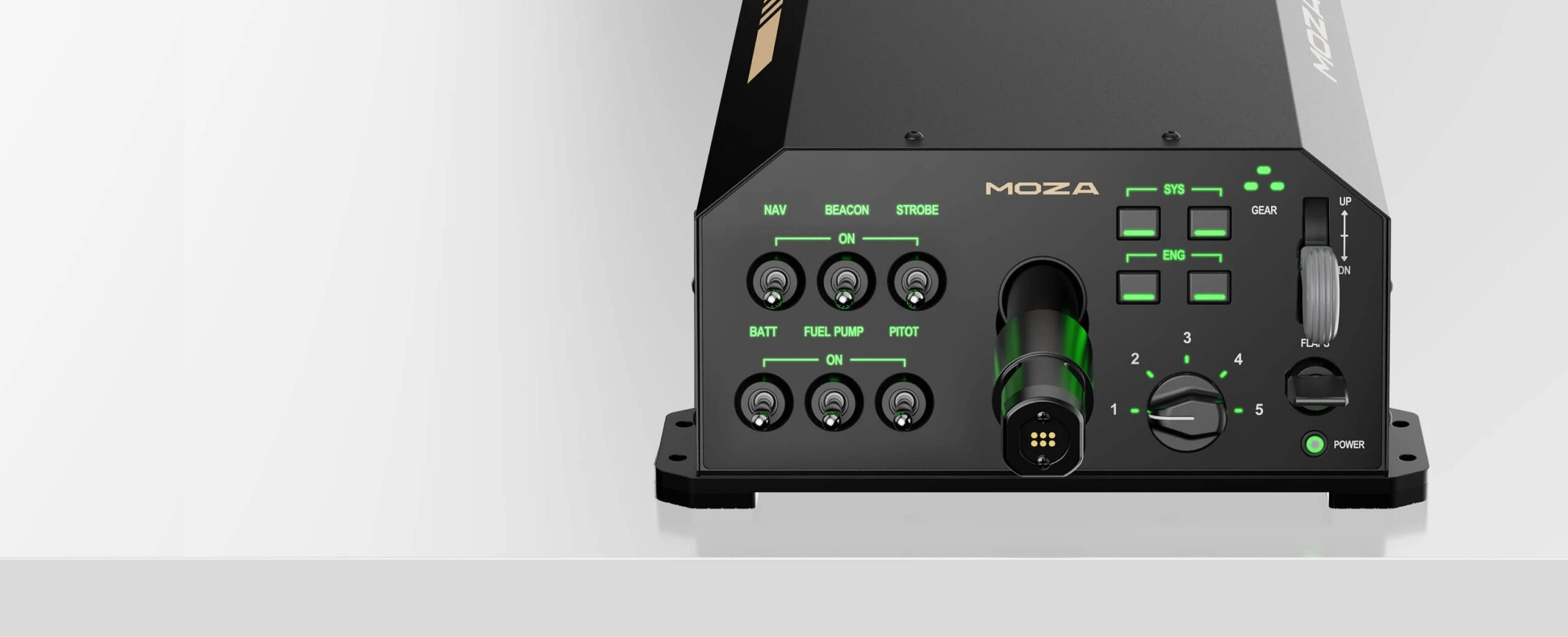 База для штурвала Moza AY210 Force Feedback YOKE (AS011), 13 кнопок, 9Нм, 210 Н, 216 Вт, Black — 3