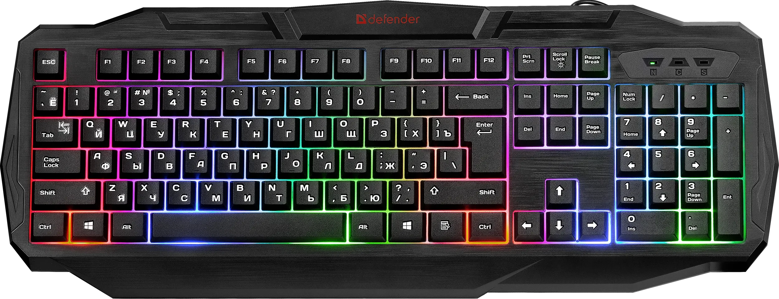 Клавиатура Defender Ultra HB-330L, Black, Backlight, USB