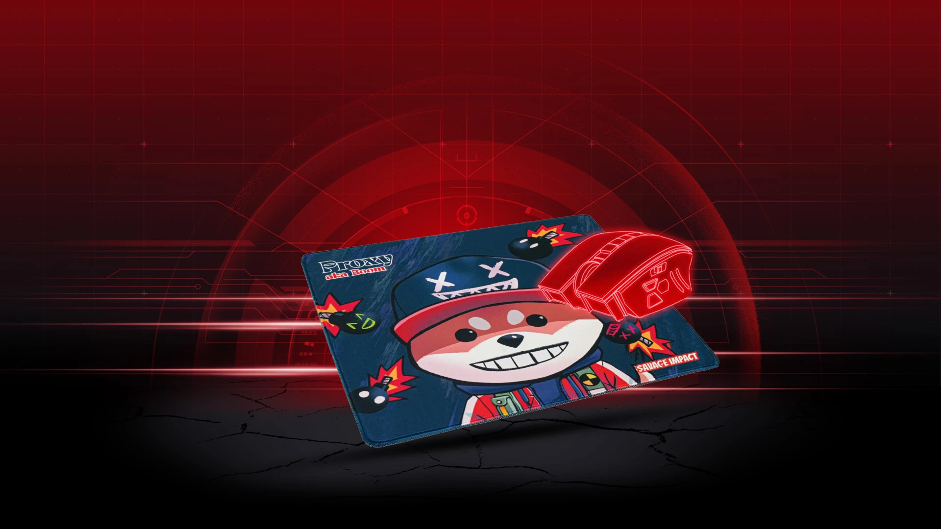 Коврик для мыши A4Tech Bloody BP-45 Proxy Boom Ink SAVAGE, 45х40 см