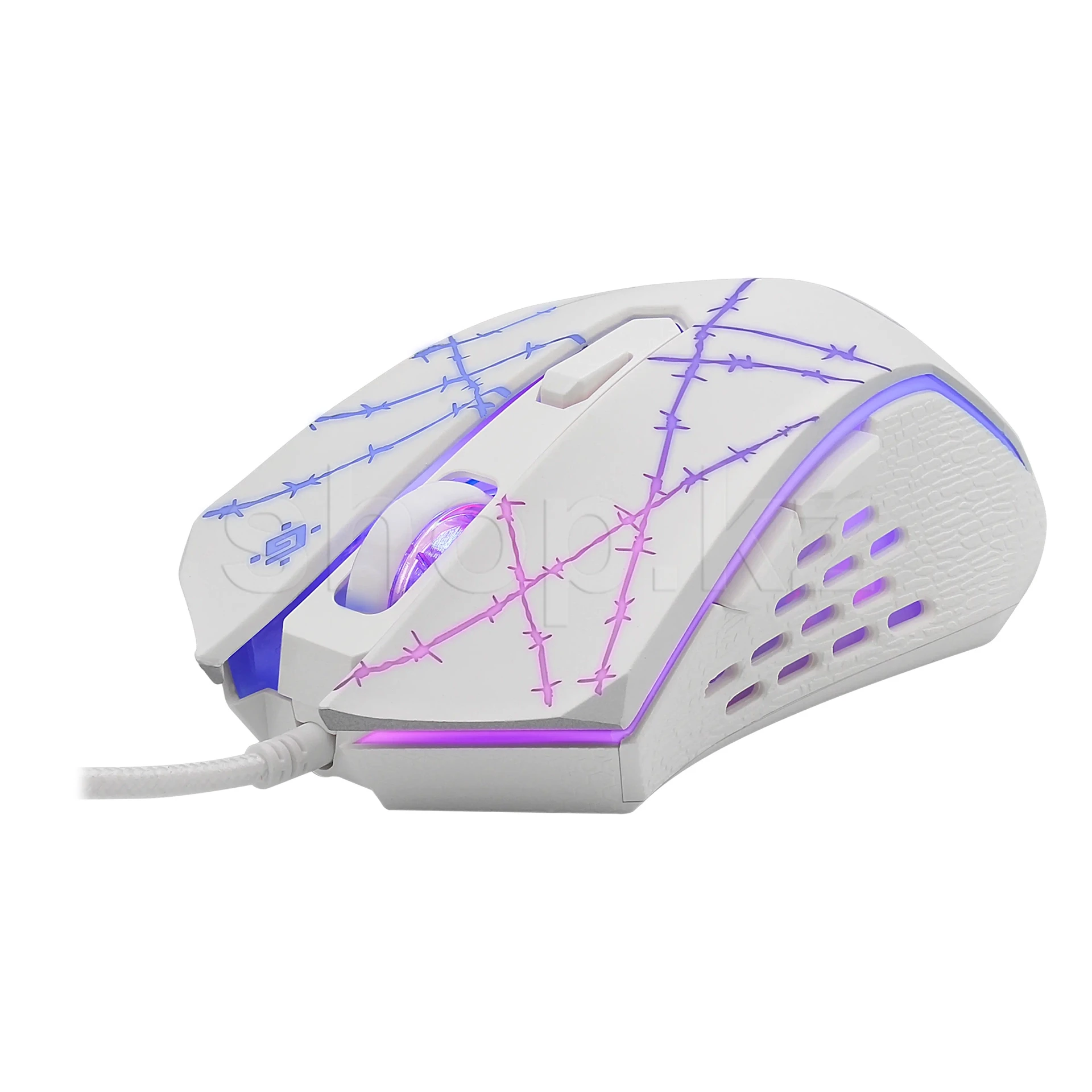 Мышь Defender Forced GM-020L, White, Wired, Gaming, Optical, 3200dpi, Backlight, USB + коврик