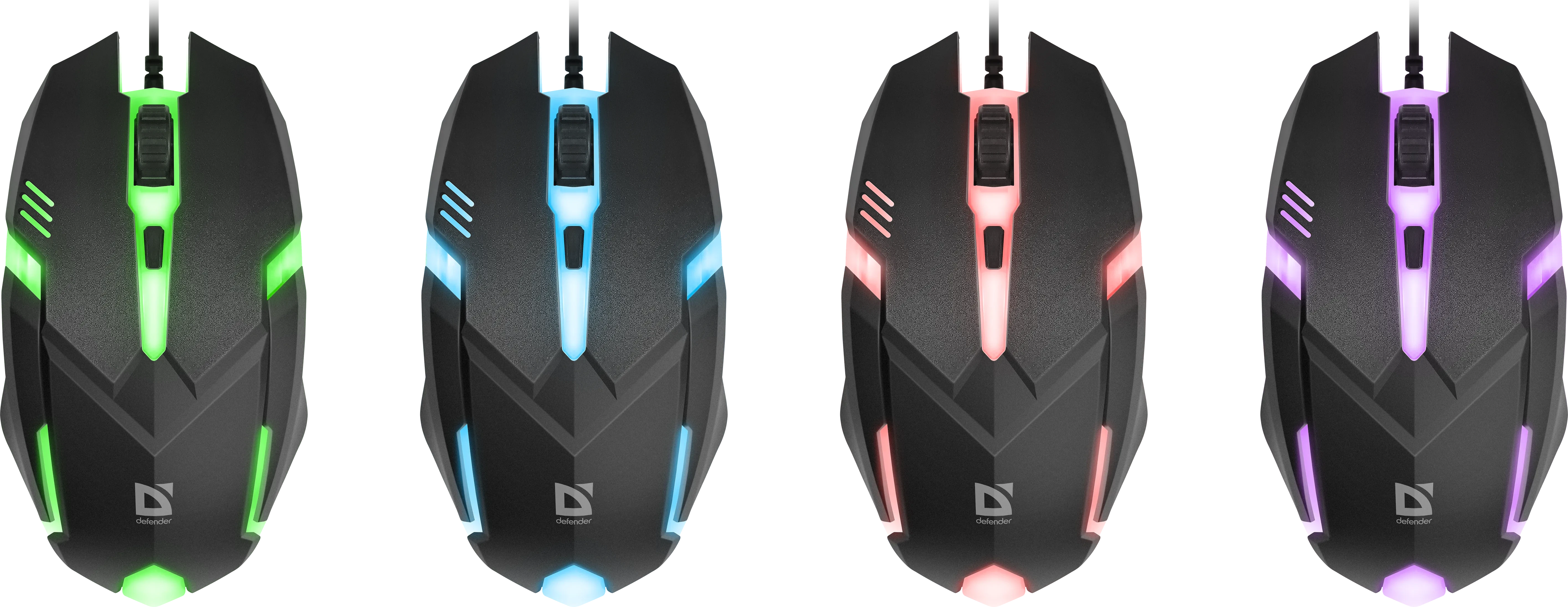 Мышь Defender HIT MB-550, Black, Wired, Gaming, Optical, 1200dpi, Backlight, USB — 2