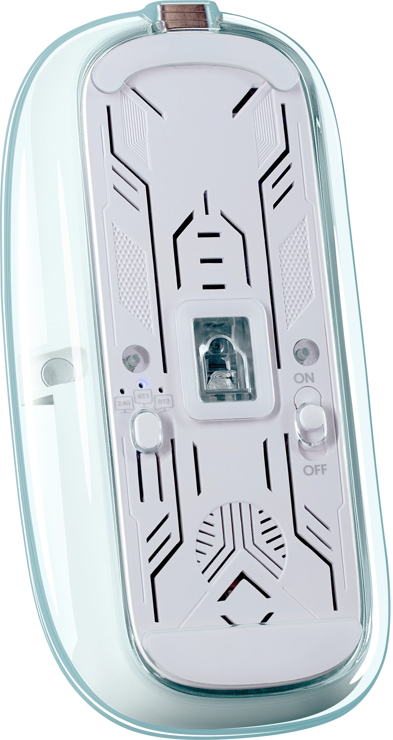 Мышь Defender Ixes MM-999, Clear, Wireless, Optical, 2400dpi, BT, USB — 3