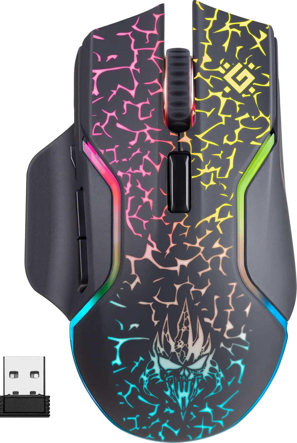 Мышь Defender Oneshot GM-067, Black, Wireless, Gaming, Optical, 3200dpi, 300mAh, LED, USB