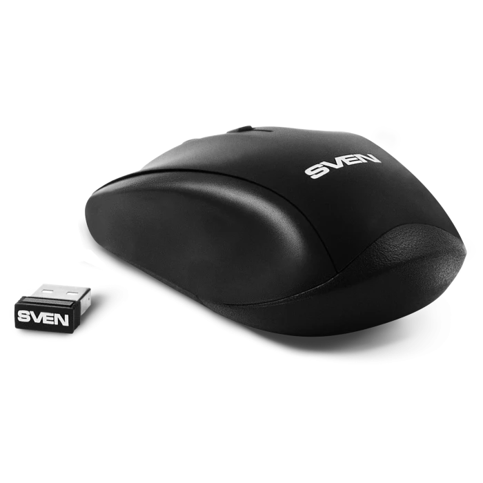 Мышь Sven RX-305, Black, Wireless, Optical, 1600dpi, 2 х AAA, USB — 2