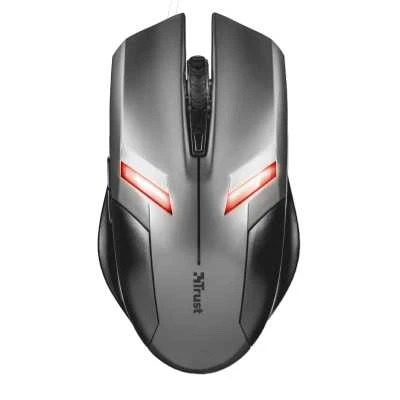 Мышь Trust Ziva, Black-Gray, Wired, Gaming, Optical, 2000dpi, Backlight, USB