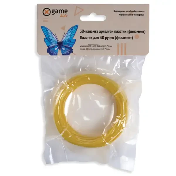 Картридж X Game kids 3D PLA-Gold-10, 1.75 мм, 10м, Gold