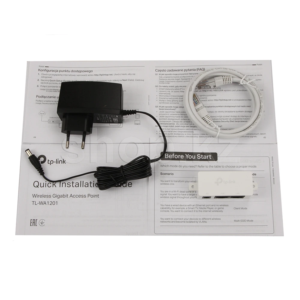 Access point TP-Link TL-WA1201,300/867 Мбит/с,2.4GHz/5GHz(802.11a/b/g/n/ac),20dBM, PoE, 1xLAN — 3