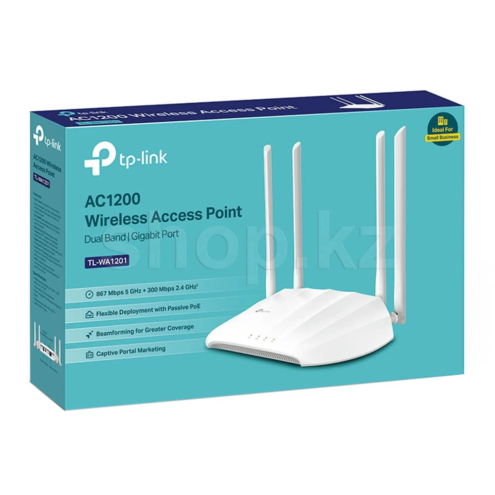 Access point TP-Link TL-WA1201,300/867 Мбит/с,2.4GHz/5GHz(802.11a/b/g/n/ac),20dBM, PoE, 1xLAN — 4