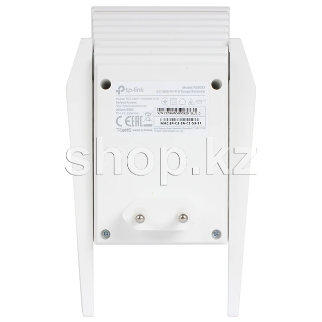 Усилитель сигнала TP-Link RE605X, 574+1201Мбит/с, 802.11(a/b/g/n/ac/ax), 2.4+5GHz, 1xLAN10/100/1000 — 5