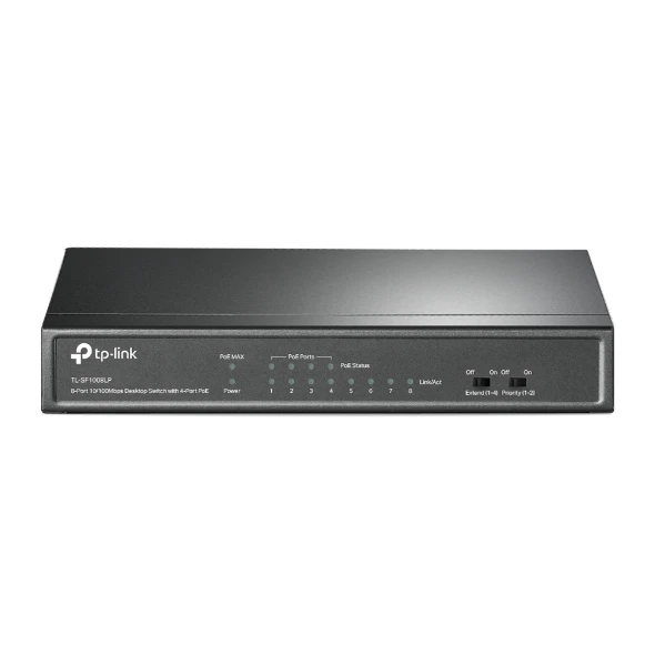 Switch 8 port TP-Link TL-SF1008LP, 10/100 Мбит/с Fast Ethernet, PoE