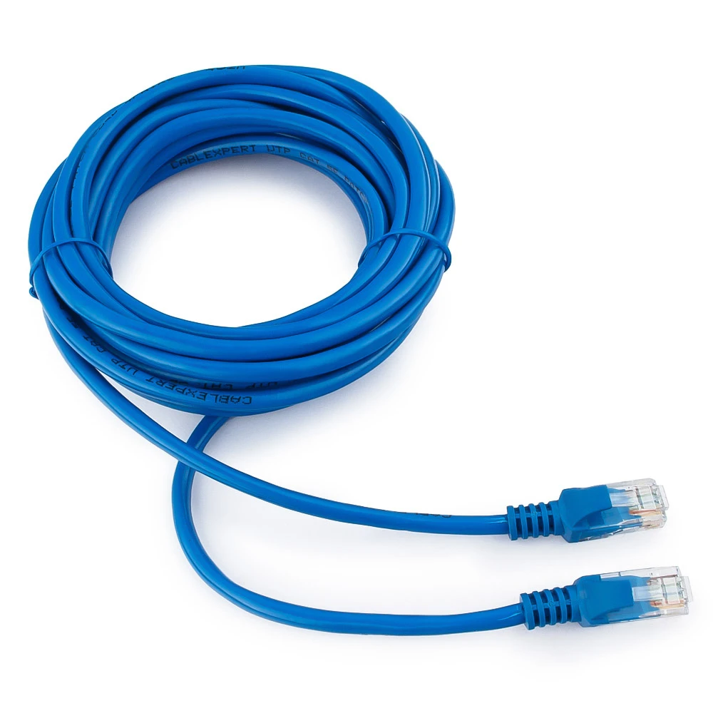 Patch cord RJ-45 5е cat Cablexpert PP10-5M/B, UTP, 5m, OEM, Blue — 3