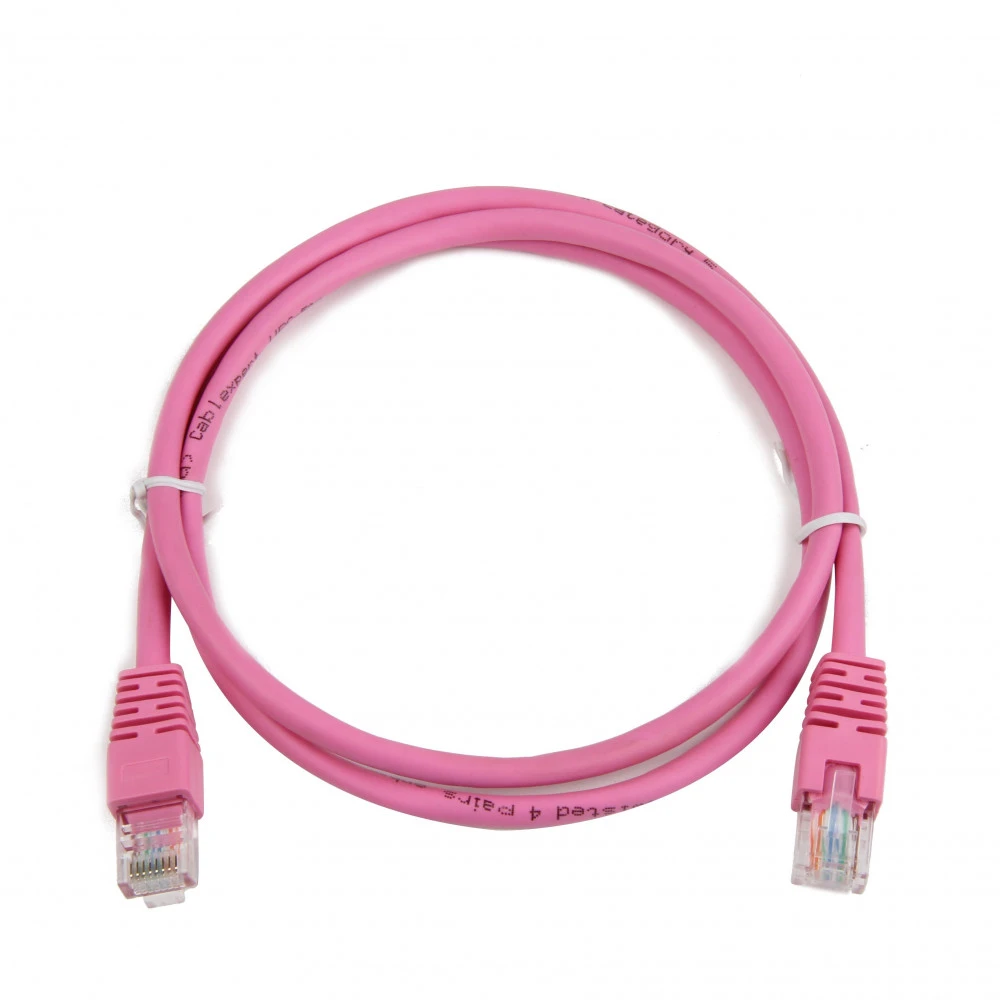 Patch cord RJ-45 5е cat Cablexpert PP12-0.5M/RO, UTP, 0.5m, Pink — 3