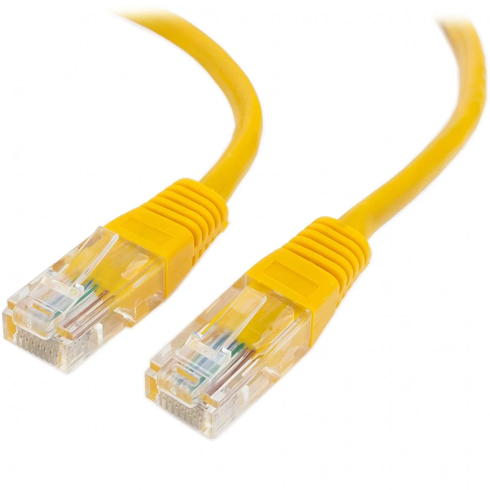 Patch cord RJ-45 5е cat Cablexpert PP12-0.5M/Y, UTP, 0.5m, Yellow — 4