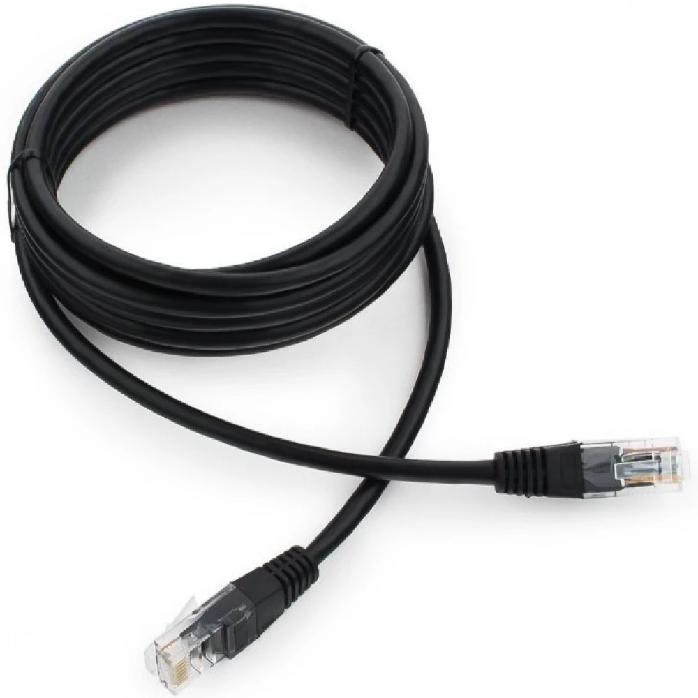 Patch cord RJ-45 5е cat Cablexpert PP12-15M/BK, UTP, 15m, Black — 3