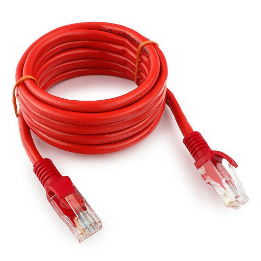 Patch cord RJ-45 5е cat Cablexpert PP12-2M/R, UTP, 2m, Red — 3