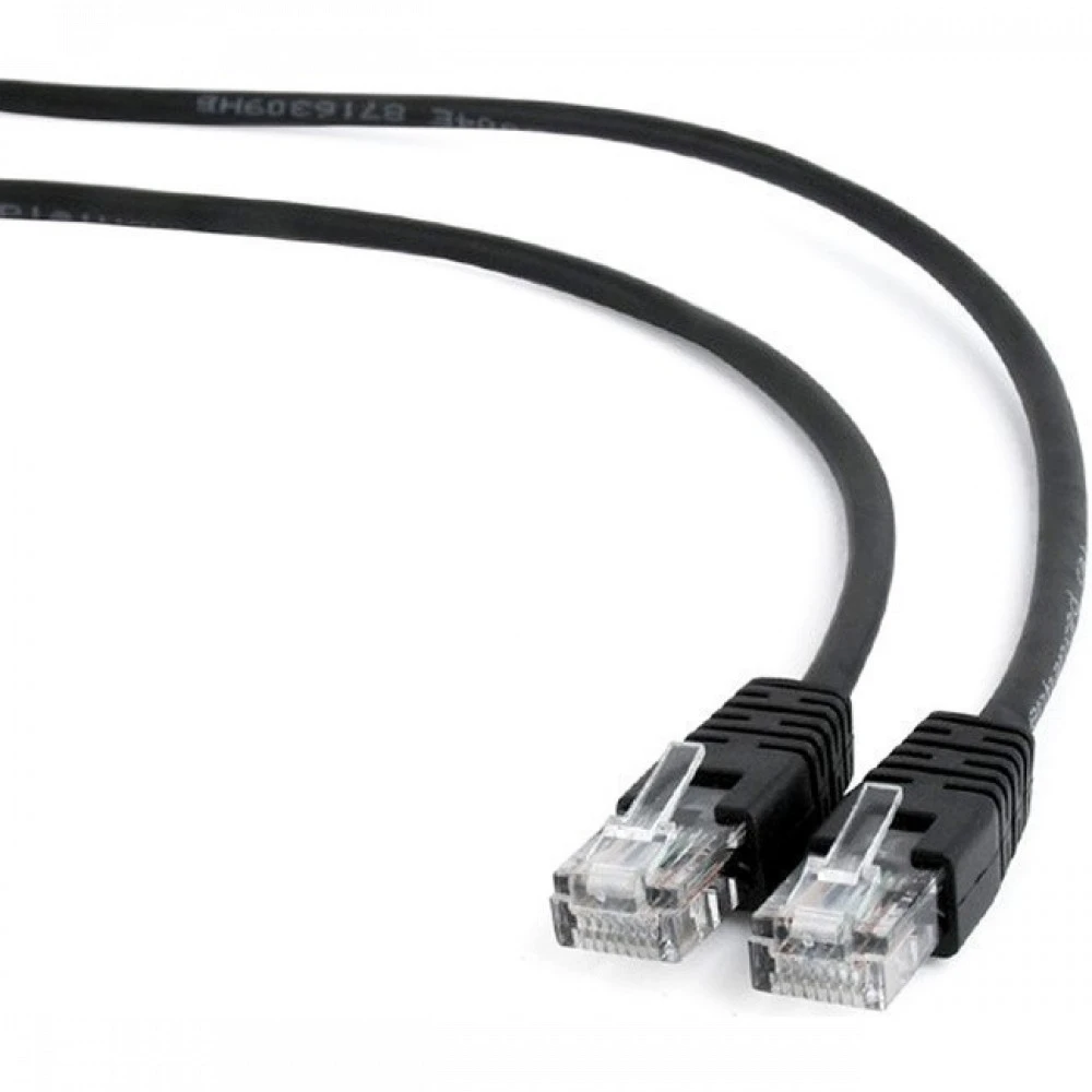 Patch cord RJ-45 5е cat Cablexpert PP12-5M/BK, UTP, 5m, Black — 3