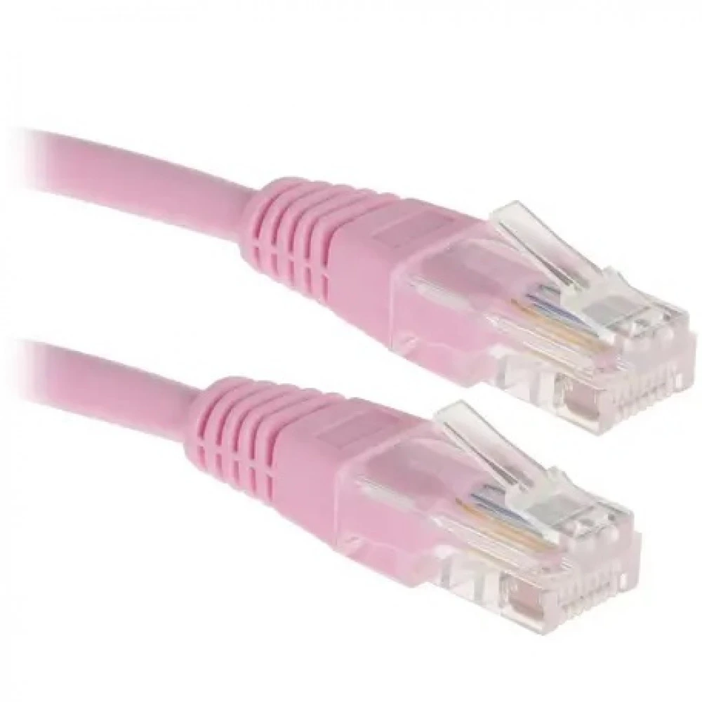 Patch cord RJ-45 5е cat Cablexpert PP12-5M/RO, UTP, 5m, Pink — 3