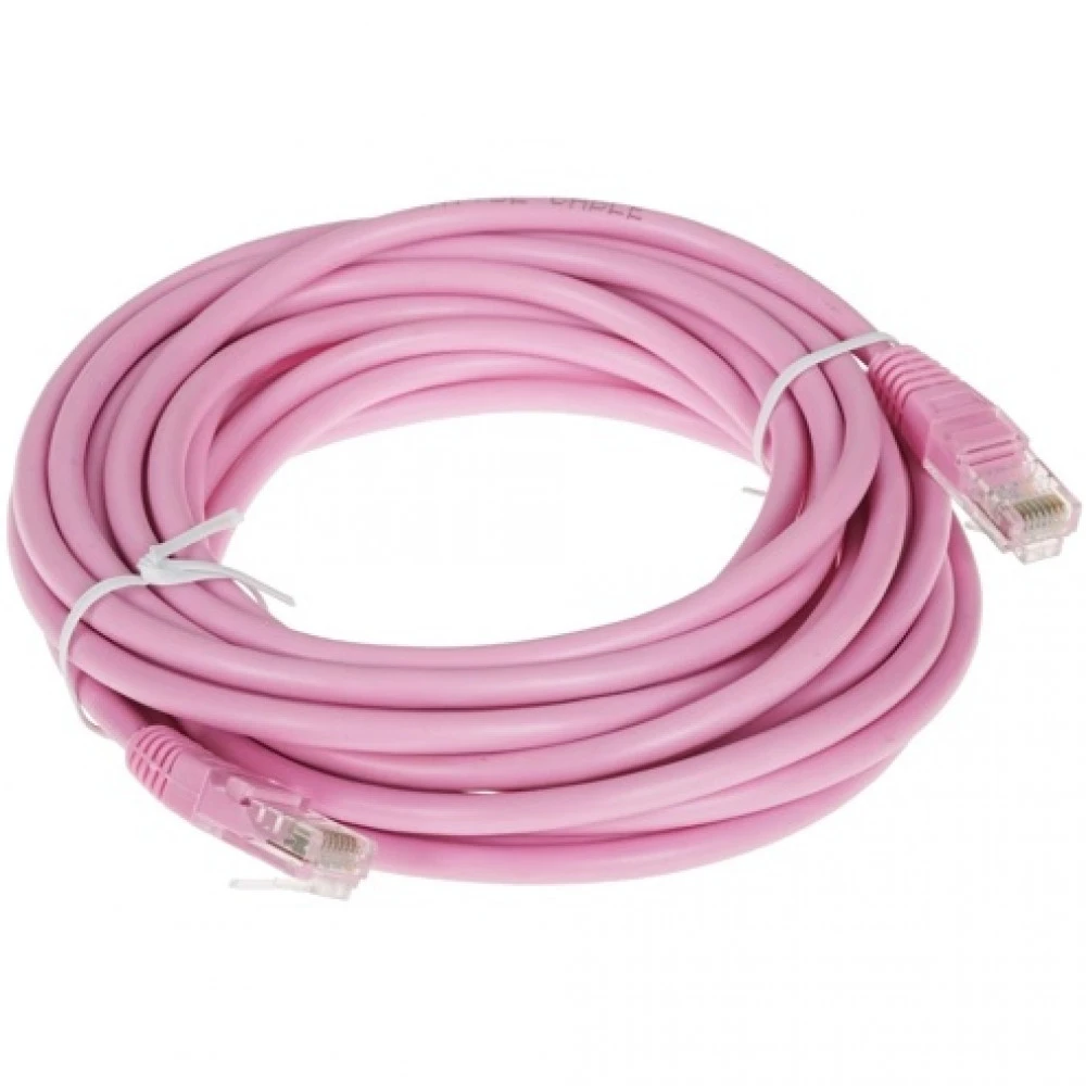Patch cord RJ-45 5е cat Cablexpert PP12-5M/RO, UTP, 5m, Pink — 4