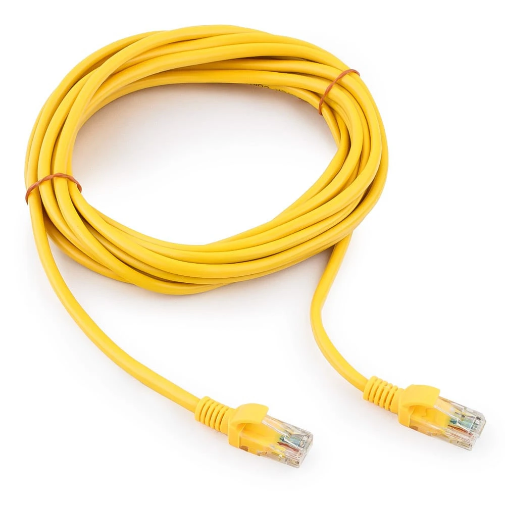 Patch cord RJ-45 5е cat Cablexpert PP12-5M/Y, UTP, 5m, Yellow — 3