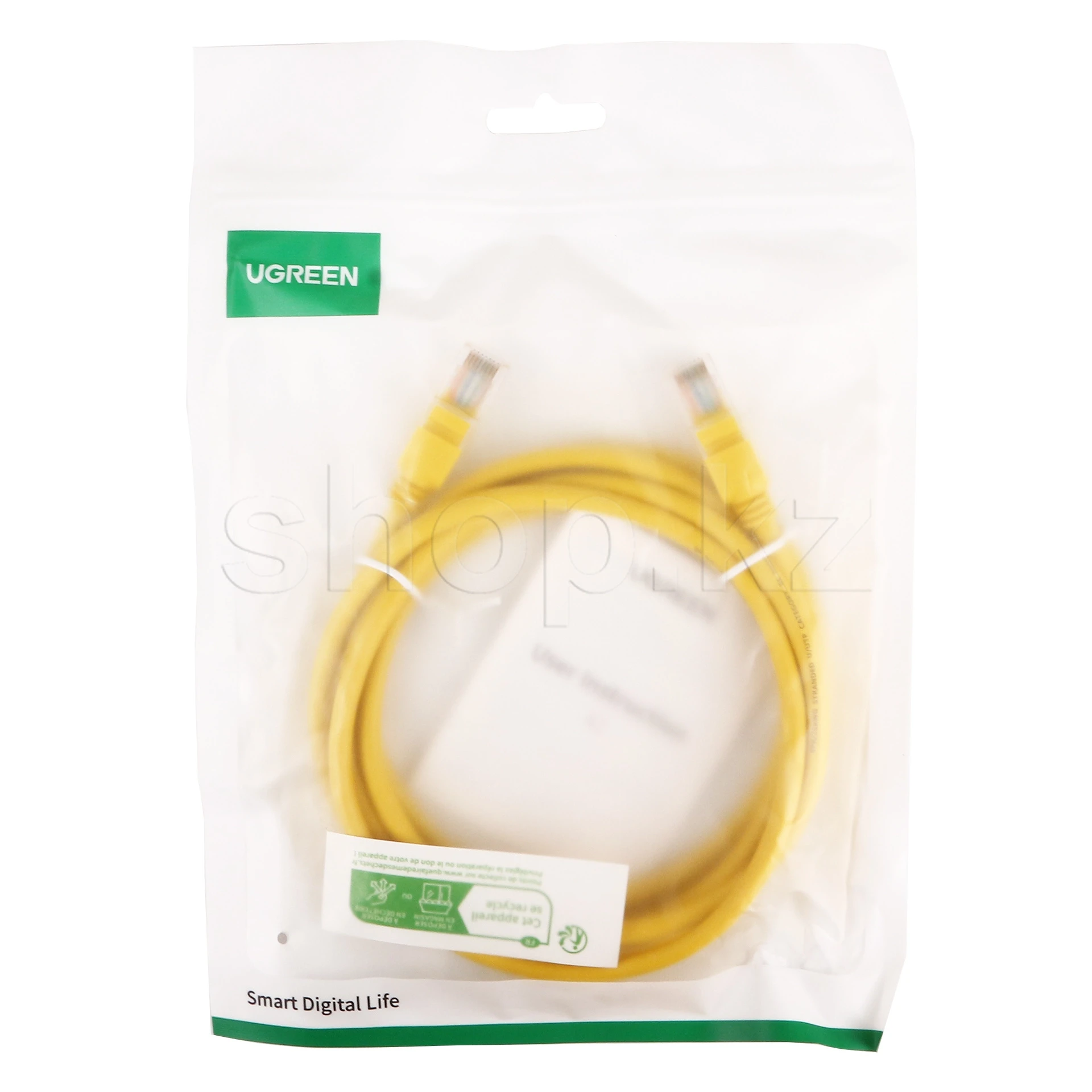 Patch cord RJ-45 5е cat Ugreen, UTP, 2m, OEM, Yellow — 3