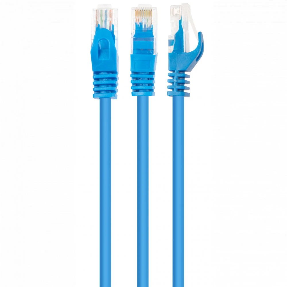 Патч-корд Patch cord RJ-45 6 cat Cablexpert PP6U-1M/B, UTP, 1m, OEM, Blue — 3