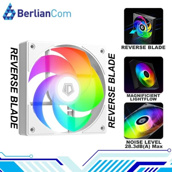 Вентилятор для корпуса ID-Cooling AS-120-ARGB-WR, 12cm, 4pin, 300-2000rpm, 53CFM, 28.3dB