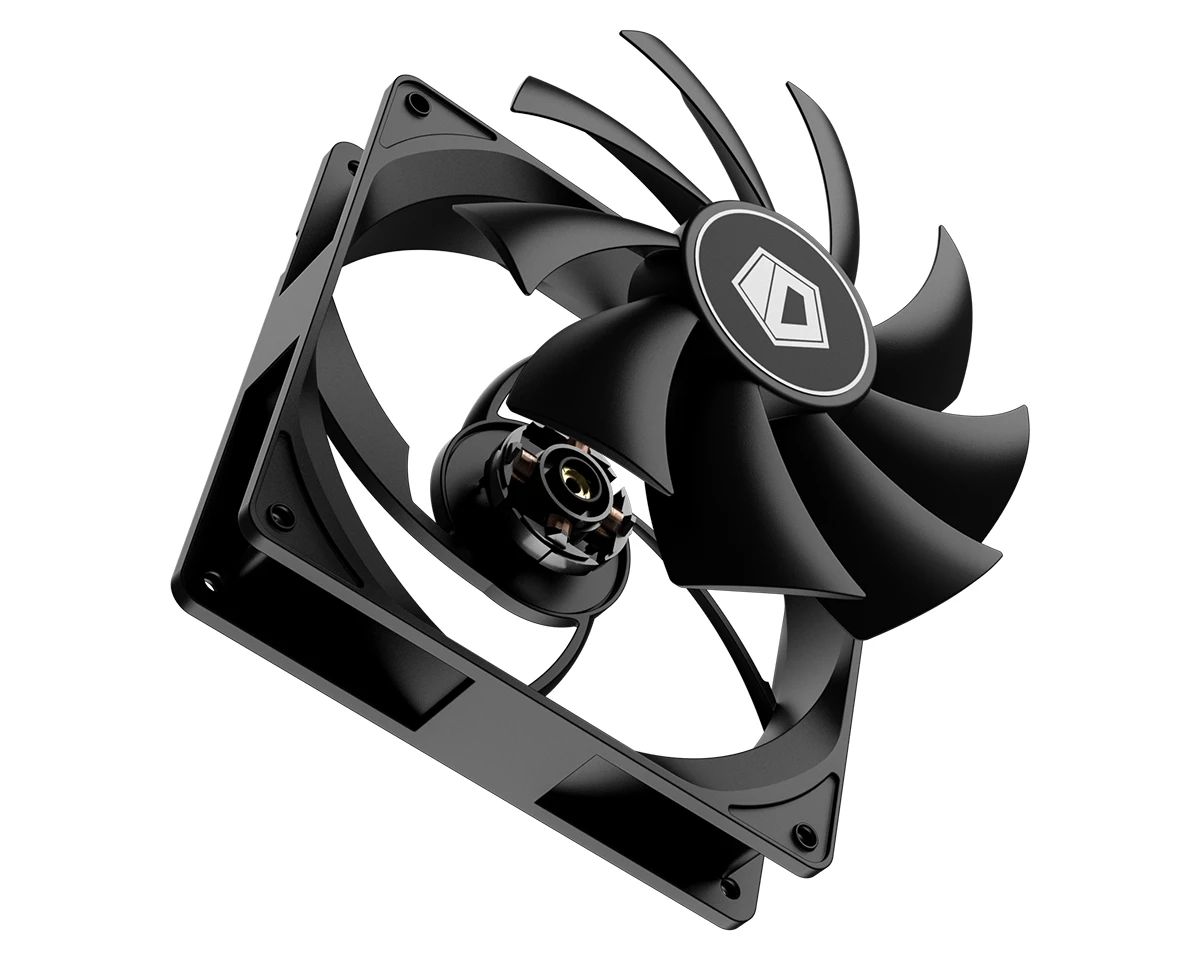Вентилятор для корпуса ID-Cooling FL-12025K, 12cm, 3pin, 1250rpm, 45CFM, 21dB, Black — 4