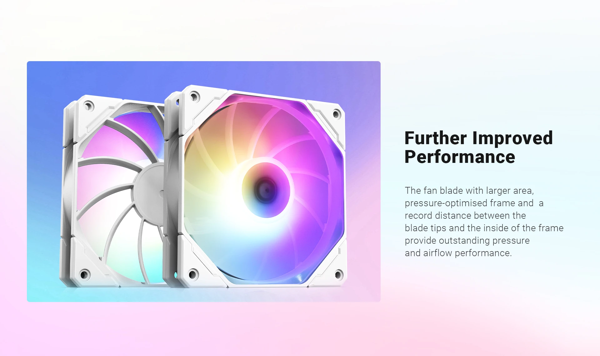 Вентилятор для корпуса ID-Cooling TF-12025-Pro ARGB White, 12сm, 4pin, 500-1800 rpm, 82.5CFM, 35.2dB — 2